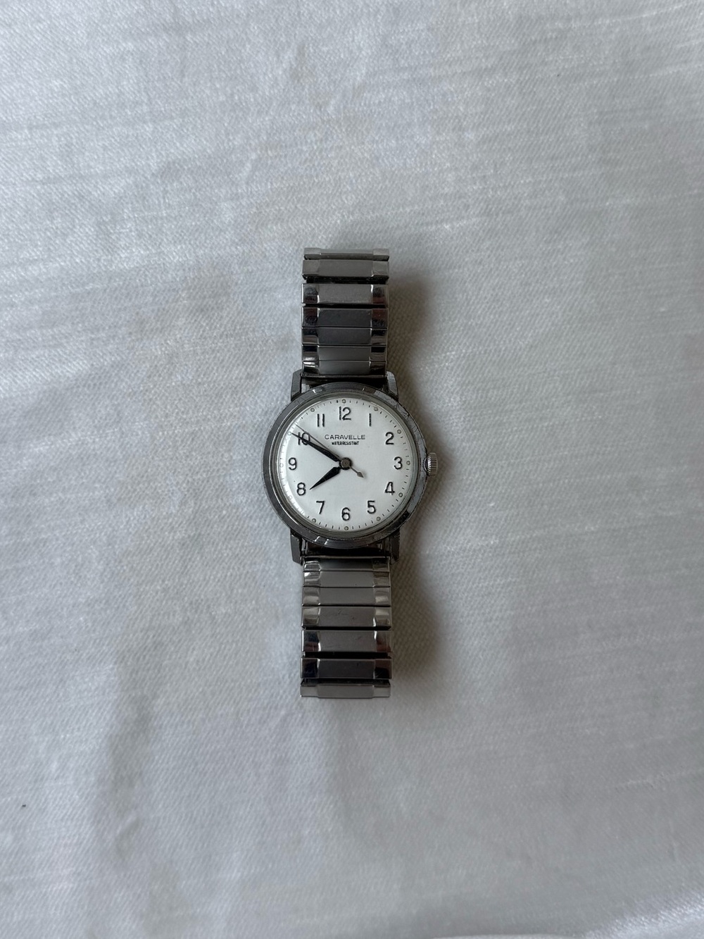 Silver White Dial Caravelle Watch